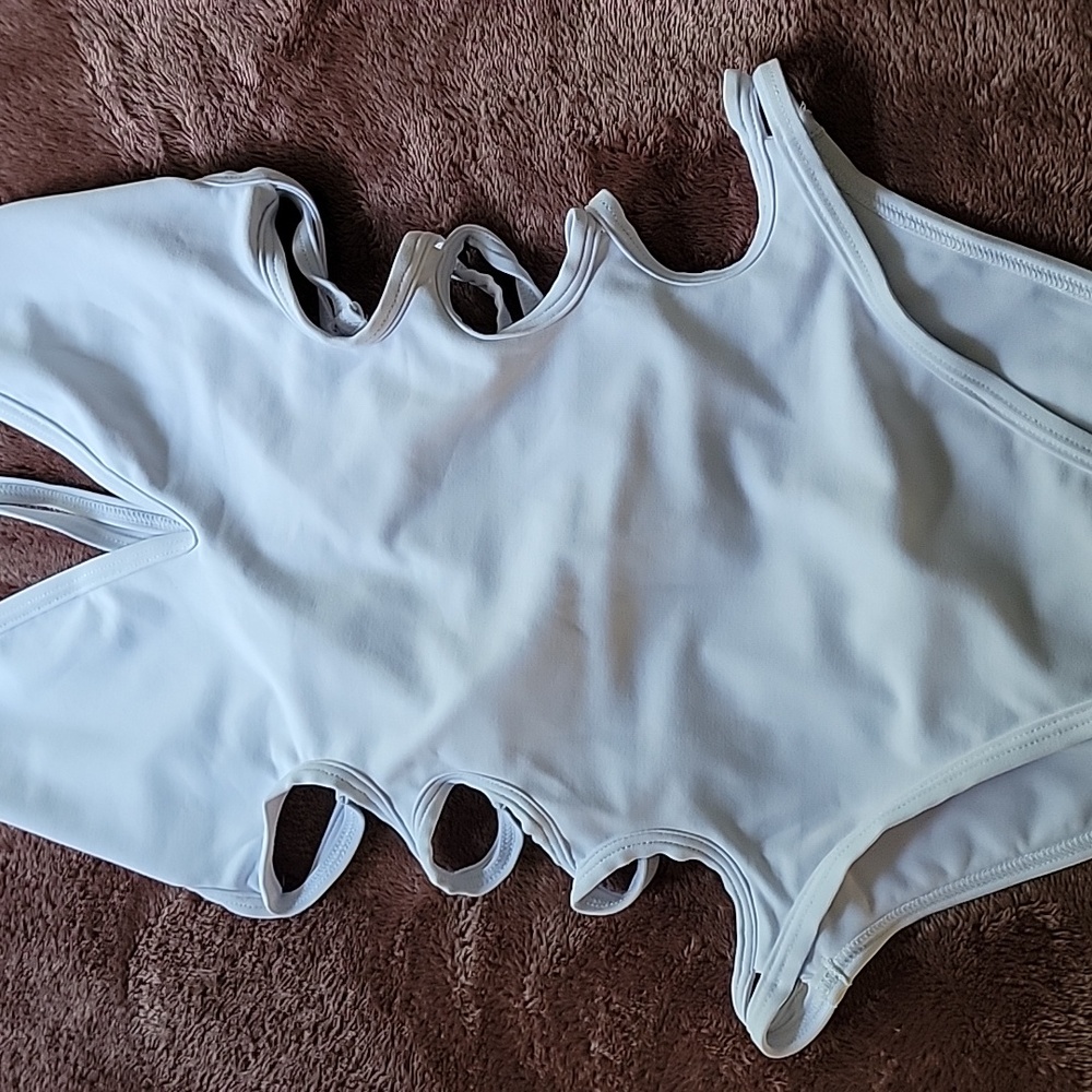 Frederick's South Beach One-Piece Lace-Up Swimsuit S - Picture 9 of 16